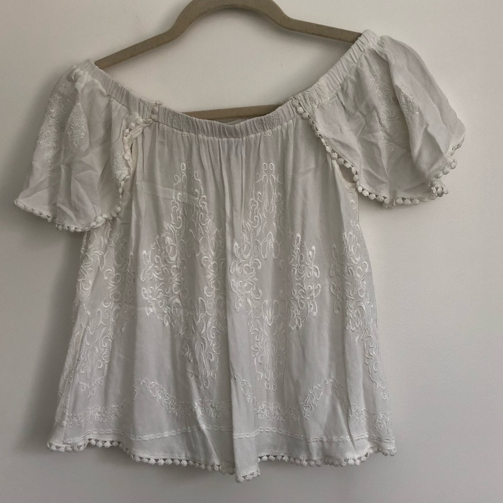 Off the shoulder white top from LIV LA